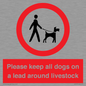 Please keep all dogs on a lead around livestock
